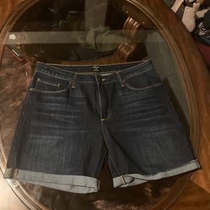 Just black jean shorts